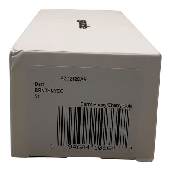 SZADE NIB Dart Sustainable On Trend Rectilinear Burnt Honey/Cherry Cola Sunglass - Picture 9 of 15